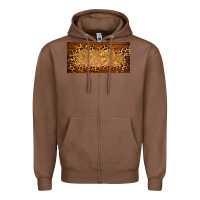 Chestnut wooden leopard glitter  license plate template Zipper Hoodie - BarkalooDesign