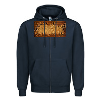 Navy wooden leopard glitter  license plate template Zipper Hoodie - BarkalooDesign