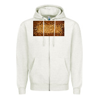 Oatmeal Heather wooden leopard glitter  license plate template Zipper Hoodie - BarkalooDesign