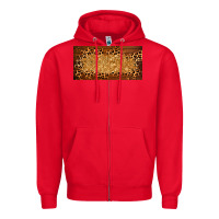 Red wooden leopard glitter  license plate template Zipper Hoodie - BarkalooDesign