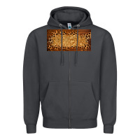 Smoke wooden leopard glitter  license plate template Zipper Hoodie - BarkalooDesign