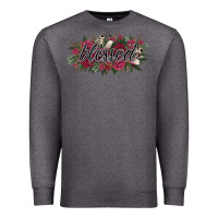 Charcoal Heather blessed Premium Sweatshirt - NancyCooperArtShop