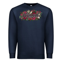 Navy blessed Premium Sweatshirt - NancyCooperArtShop