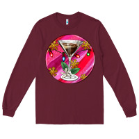 Burgundy Christmas espresso martini Long Sleeve Tee - AdoDesignShop