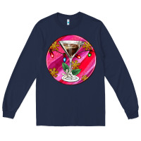 Navy Christmas espresso martini Long Sleeve Tee - AdoDesignShop