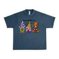 Midnight Navy happy halloween gnomes black Urban Heavy Tee - RacoonDesign