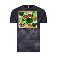 Cloud Black St. Patrick's Day hearts tumbler Vintage Tee - Neo Western