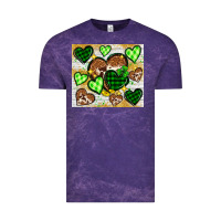 Cloud Purple St. Patrick's Day hearts tumbler Vintage Tee - Neo Western
