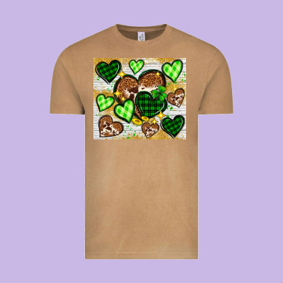 St. Patrick's Day Hearts Tumbler Vintage Tee Designed By Neo Western