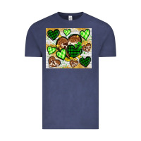Vintage Denim St. Patrick's Day hearts tumbler Vintage Tee - Neo Western
