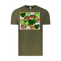 Vintage Olive St. Patrick's Day hearts tumbler Vintage Tee - Neo Western