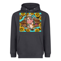 Smoke western cute cow with sunflower Heavyweight Hoodie - NancyCooperArtShop