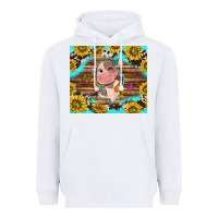 White western cute cow with sunflower Heavyweight Hoodie - NancyCooperArtShop