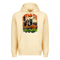 Pina Colada Happy Halloween With Black Cat Premium Hoodie - LillyAllenDesigns