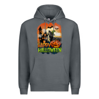 Rock Happy Halloween With Black Cat Premium Hoodie - LillyAllenDesigns