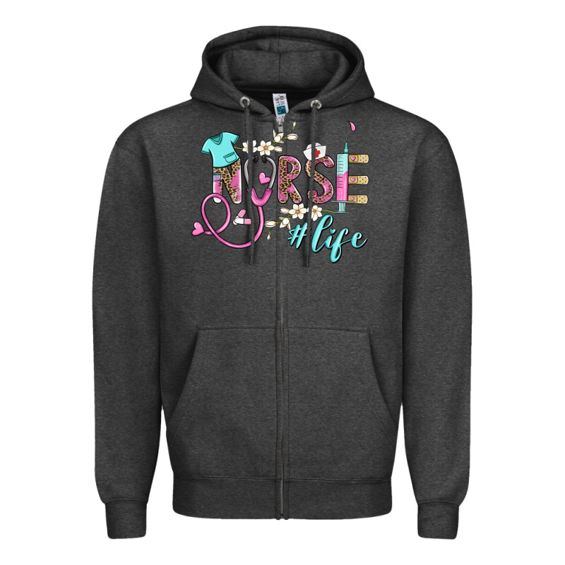 Nurse Life Zipper Hoodie by BarkalooDesign | Teevron