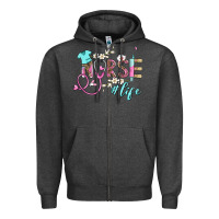 Charcoal Heather nurse life Zipper Hoodie - BarkalooDesign