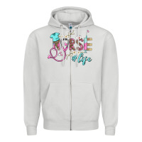 Dove Grey nurse life Zipper Hoodie - BarkalooDesign