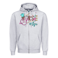 Heather Grey nurse life Zipper Hoodie - BarkalooDesign