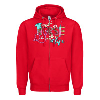 Red nurse life Zipper Hoodie - BarkalooDesign