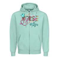 Seafoam nurse life Zipper Hoodie - BarkalooDesign