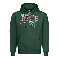 Sports Green nurse life Zipper Hoodie - BarkalooDesign
