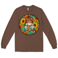 Chestnut fall gnomes round earrings 2 Long Sleeve Tee - Artiststas