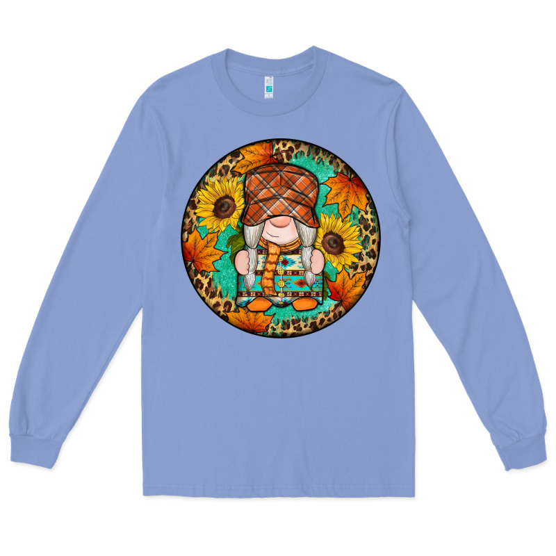 Fall Gnomes Round Earrings 2 Long Sleeve Tee by Artiststas | Teevron