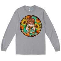 Heather Grey fall gnomes round earrings 2 Long Sleeve Tee - Artiststas