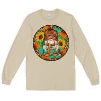 Mushroom fall gnomes round earrings 2 Long Sleeve Tee - Artiststas