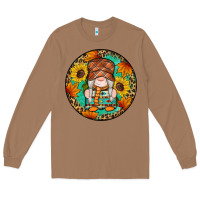 Toasted Coconut fall gnomes round earrings 2 Long Sleeve Tee - Artiststas