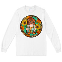 White fall gnomes round earrings 2 Long Sleeve Tee - Artiststas