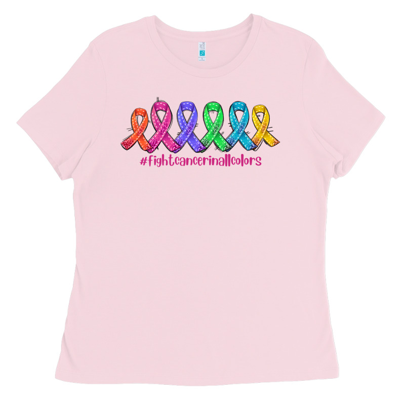 Fight Cancer In All Colors Ladies Tee by AdoDesignShop | Teevron