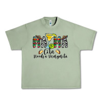 Oil Green Mama Cita Needs a Margarita Urban Heavy Tee - CowhideDigitalArt