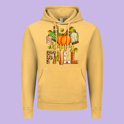 Happy Fall Vintage Hoodie Designed By Zillion Design Studio