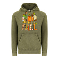 Vintage Olive happy fall Vintage Hoodie - Zillion Design Studio