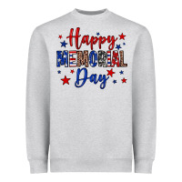 Heather Grey Happy memorial day Heavyweight Sweatshirt - Neo Western