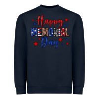 Navy Happy memorial day Heavyweight Sweatshirt - Neo Western