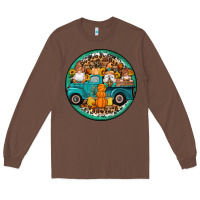 Chestnut fall gnomes round earrings 3 Long Sleeve Tee - Artiststas