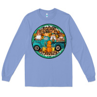 Colony Blue fall gnomes round earrings 3 Long Sleeve Tee - Artiststas