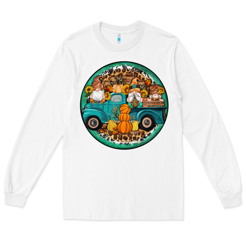 Fall Gnomes Round Earrings 3 Long Sleeve Tee by Artiststas | Teevron