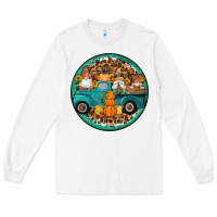 White fall gnomes round earrings 3 Long Sleeve Tee - Artiststas