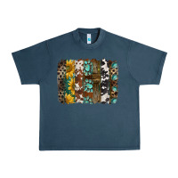 Midnight Navy western handdrawn patterns brushstrokes Urban Heavy Tee - BarkalooDesign