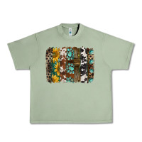 Oil Green western handdrawn patterns brushstrokes Urban Heavy Tee - BarkalooDesign