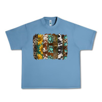 Pebble Blue western handdrawn patterns brushstrokes Urban Heavy Tee - BarkalooDesign