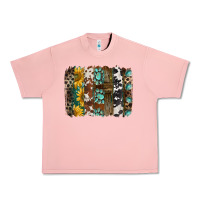 Salmon western handdrawn patterns brushstrokes Urban Heavy Tee - BarkalooDesign