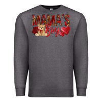 Charcoal Heather mamas boy with leopard Premium Sweatshirt - NancyCooperArtShop