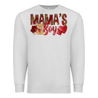Dove Grey mamas boy with leopard Premium Sweatshirt - NancyCooperArtShop