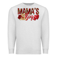 Oatmeal Heather mamas boy with leopard Premium Sweatshirt - NancyCooperArtShop