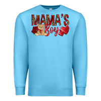 Ocean Blue mamas boy with leopard Premium Sweatshirt - NancyCooperArtShop